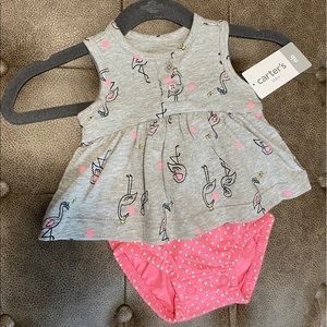a one piece flamingo set from carter’s